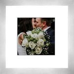 Stainless Steel Matted Instagram Photo Frame - 10cm x 10cm (4"x4") Photo