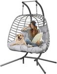 Double Hanging Egg Chair wth Stand,