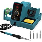 KEYTAPE Soldering Staion 60W,200℃-480℃ Smart Temperature Control 6 Seconds Rapid Heating Soldering Iron Station Soldering kit with Solder Bracket,Heat- Resistant Sponge