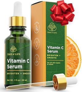 Tree of Life Beauty Vitamin C Skin Care Set, Skin Brightening Face Oil for Dark and Age Spots, Facial Serums for Dry and Sensitive Skin with Hyaluronic Acid & Vitamin E for Soft Smooth Skin, 1 Fl Oz