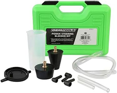 OEMTOOLS 27311 Power Steering and Brake Bleed Adapter Kit, Works w/Hand Vacuum Bleeder, Brake Line Bleeder Kit w/ 2 Rubber Power-Steering Adapters