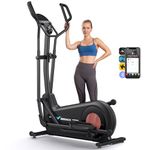 MERACH Long Stride Cross Trainer, Self-generating Elliptical Machine for Home Use, Ultra-Quiet Magnetic Resistance System, Elliptical Trainer, 18.5Inch Stride, Auto Resistance, 400 lbs Weight Capacity