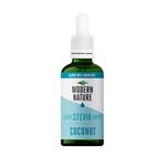 Modern Nature Coconut Flavour Drops - Liquid Stevia Drops Sweetner - Zero Calorie Sugar Free Coffee Syrup Alternative – for Flavoured Coffee, Protein Powder, Yoghurt, Tea – Vegan, Keto Sweetener 50ml