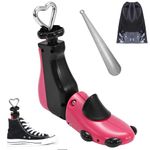 Shoe Stretcher Women Men Professional Boot Stretcher Adjustable Width Length for Wide Feet S Wm's 6-10;Men's 5-9,Rose Pack of 1