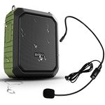 Portable Waterproof Personal Voice Amplifier Wired Headset Microphone Small Bluetooth Pa Speaker 18W Rechargeable Wearable Mic System for Teachers