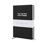 Beechmore Books Ruled Journal Notebook - A5 Black 160 Lined Pages 8.3 x 5.8 inch | Personalized Leather Daily Journals For Writing - Thick 120gsm Cream Paper | Gifts for Men, Women