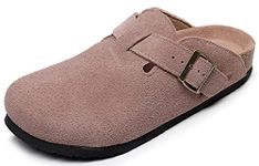 guoluofei Clogs For Women, Womens Clogs And Mules House Slipers With Arch Support And Adjustable Buckle, Brown, 9