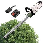 Cordless Hedge Trimmer, 24V Bush Trimmer, Handheld Hedge Grass Cutter, Grass Shrub Trimmer, Lightweight & Compact Trimmer with Rechargeable Battery