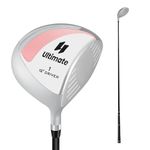 Tangkula Driver Golf Club for Women 460CC, Individual Golf Driver with Graphite Shaft and Head Cover, Single Golf Club for Right Handed Golfers