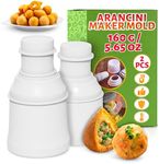 ALPENKOK 2 Pieces Arancini Maker Multipurpose DIY Rice Ball Mold,Kitchen Meat Ball Mold,Handmade Bento Mould, Homemade Stuffed Meat Point Round Ball (Cone + round)