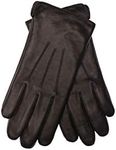 EEM classic leather gloves for men BEN manufactured from genuine nappa leather, black, size L