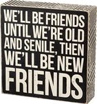 Primitives By Kathy Classic Box Sign, New Friends (30638)