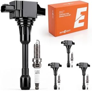 Autoexact Ignition Coil Pack and Iridium Spark Plugs Kit Fit for Nissan 2013-2019 Sentra 1.8L 2007-2018 Altima 2008-2013 Rogue 2.5L Versa Rogue Select Cube 2.0L 1.6L L4, Replaces UF549 5118 Set of 4