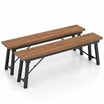 Tangkula Outdoor Folding Bench Set 