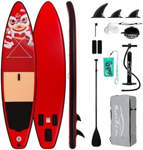 FEATH-R-LITE Stand Up Paddle Boards 11ft Inflatable Paddleboards for Youth&Adults with Accessories Including Adjustable Paddle, Backpack, Pump, Leash, Fins, Waterproof Bag (Little Lion)