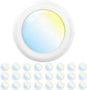 Sunco Lighting 5/6 Inch LED Disk Lights, 850 LM, Selectable CCT 3000K/4000K/5000K/6000K/6500K, 12W = 65W, ETL - 24 Pack