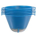 uxcell 10Pcs Paint Strainer 150 Micron 107mmx77mm Cone Paint Screen Funnel Metal Mesh for Screening Paint Gasoline Fuel Blue