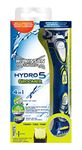 Wilkinson Sword Hydro 5 Groomer Men's Razor with Stubble & Beard Clipper