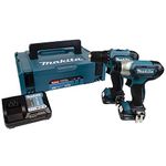 Makita CLX224AJ 12V Max Li-ion CXT 2 Piece Kit comprising DF333DZ, TD110DZ Complete with 2 x 2.0 Ah Li-ion Batteries and Charger Supplied in a Makpac Case