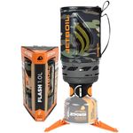 Jetboil Flash Portable Stove 1L Quick Boil Camping Hiking Stove with 1 Step Auto Ignition, Propane/Isobutane Burner with Cooking Cup, Dark Camouflage