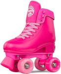 Crazy Skates Soda Pop Adjustable Roller Skates for Girls and Boys - Adjusts to fit 4 Shoe Sizes - Strawberry Slide (Size: Medium | 3-6)