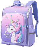 Zancia School Bag for Girls - Unicorn Bags for Girls for 7-12 Year Stylish Durable Water-Resistant Backpack Shoulder School Bags for Kids Birthday Gift for Kids, School Bag for Kids