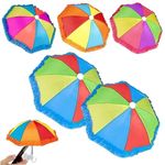 5Pcs Phone Umbrella Sun Protection Rainbow Phone Umbrella for Sun with Powerful Piggy-Shaped Suction Cup Stand Outdoor Sun Shade Cell Phone Umbrella for Most Cell Phones,Phone Umbrella for Sun