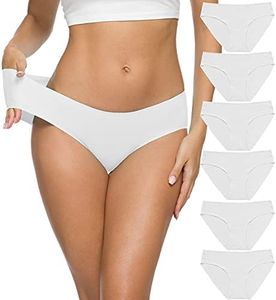 Altheanray Women’s Seamless Underwear No Show Panties Soft Stretch Bikini Underwears 6 Pack(AWB3081XL-color15)