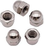 RoyceMart #10-24 (50 Pack) Stainless Cap Nuts, Acorn Cap Nuts Hex Cap Nuts, 304 Stainless Steel 18-8, Bright Finish