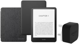 Kindle Paperwhite (2024 Release) 16 GB without ads, black Amazon Clear Back Cover and an Amazon Powerfast 9W Power Adapter