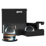 glacio Clear Ice Ball Maker - Crystal Clear 2.4-Inch Ice Spheres - Perfect for Whiskey Enthusiasts and Cocktail Aficionados