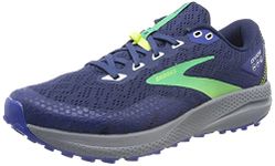 Brooks Men’s Divide 3 Trail Running Shoe, Blue/Green/Grey, 9