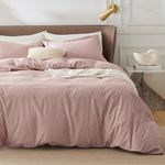 Bedsure Withered Rose Duvet Cover Queen Size - Super Soft Cationic Dyed Duvet Cover for Kids with Zipper Closure, 3 Pieces, Includes 1 Duvet Cover (90"x90") & 2 Pillow Shams, NO Comforter