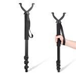 Rifle Shooting Monopod with V Yoke, 22"-58" Adjustable Aluminum Hunting Stick Shooting Rest