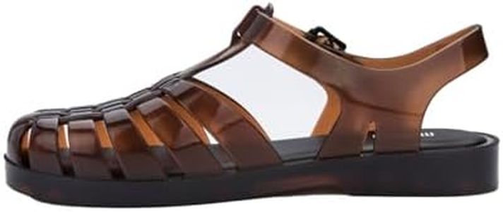 Melissa Possession Jelly Sandals for Women - The Original Jelly Shoes, Fisherman's Sandals with Adjustable Strap and Side Buckle, Clear Brown, 8