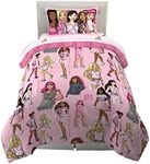 Franco Barbie Movie Bedding Super Soft Comforter and Sheet Set with Sham, 5 Piece Twin Size, College Dorm Essentials (Official Licensed Product)