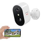 DEKCO Security Camera Outdoor Battery Operated, Wireless CCTV Camera for Home Security, 1080P WiFi Camera Outdoor with PIR Human Motion Detection & Siren, 2 Way Audio, IP66, Only 2.4Ghz Wifi (No 5Ghz)