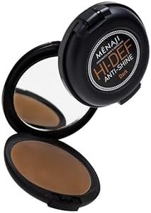 MËNAJI Anti-Shine Powder (HDPV) - Anti-Shine Face Make-Up for Men - Natural Looking Makeup - Mens Cosmetics - Matte Finish Setting Powder - Dark