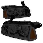 Dodge Charger LX 4pcs Smoke Lens Headlight+Amber Corner Signal Light