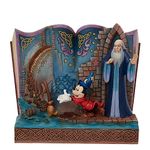 Enesco Disney Traditions by Jim Shore Fantasia Sorcerer Mickey Story Book Figurine, 6.75 Inch, Multicolor