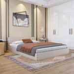 Wakefit Bed | Queen (78 X 60) Engineered Wood Bed with Storage, 1 Year Warranty | - Cosma - pumic Grey