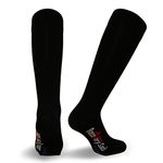 Vitalsox Italy Recovery, On Your Feet All Day TRUE Graduated Compression Socks, Silver Drystat - RVS08910 One Pair (Black, Large) - RVS08910