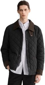 Orolay Men's Lightweight Quilted Puffer Jacket Water Repellent Barn Coat Casual Outerwear with Pockets Black XX-Large
