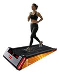 Sparnod Fitness STH-3009 Auto Incline Walking Pad Treadmill for Home Use, 2.5 HP Motor, Speed Range 1-6 km/h, 13% Auto Incline, Remote Control, Shock Absorption System, Max User Weight 120 Kg