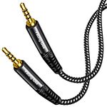 Yeung Qee 3.5mm Male to Male Audio Cable 20 ft,4 Pole Hi-Fi Stereo 3.5mm Aux Cable TRRS Male to Male Audio Cable, Aux Cord for Headphones, PS4,Phone, Tablets, Headset, PC, Laptop and More (20FT/6M)