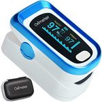 Pulse Oximeter Fingertip, Oxygen Meter Finger Pulse Oximeter, Oximeter Blood Oxygen Saturation Monitor, Accurate SpO2 Pulse Reading, Pulse OX with Carrying Bag and Lanyard (Blue)