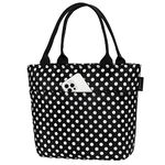 Aosbos Work Lunch Bag for Women Insulated Lunch Tote Bag Leakproof Meal Prep Lunch Box Purse Lunchbox for Adults Portable Cooler Bag Reusable Snack Bag Classic Polka Dot 10L