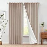 jinchan Linen Curtains 84 Inch Long