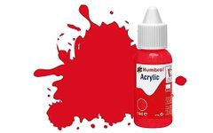 Humbrol Model Paint - DB0019 No 19 Red - Gloss (14ml) , Acrylic Paints for Models, Plastic, Metal, Wood, Glass, Ceramics and More, Acrylic Touch Up Paint - Hobby Paint Bottle for Craft Kits