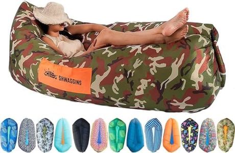 Chillbo Shwaggins Inflatable Couch – Cool Inflatable Chair Easy Setup is Ideal for Hiking Gear, Beach Chair and Music Festivals or Dad Gifts